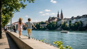 Basel mit Kindern am Wochenende entdecken: Zoo Basel, familienfreundliche Museen, Rheinpromenade, Gratisangebote und g&uuml;nstige Ausflugsideen f&uuml;r Familien in der Schweiz. Praktische Tipps f&uuml;r 2026.