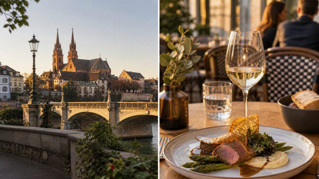Basel im Mai für Erwachsene 35+ 2026: stilvolle Orte, Restaurants, Museen, Rheinblicke, Bars und ruhige Kulturadressen für ein erwachsenes Wochenende.