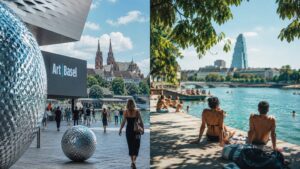 Basel Schweiz im Juni 2026 planen: Art Basel Termine, Rheinbadis, Sommer-Events, Hotels, Verkehr, Kunstwoche, Open-Air-Tipps, Restaurants und wichtige Basel-Daten f&uuml;r Besucher.