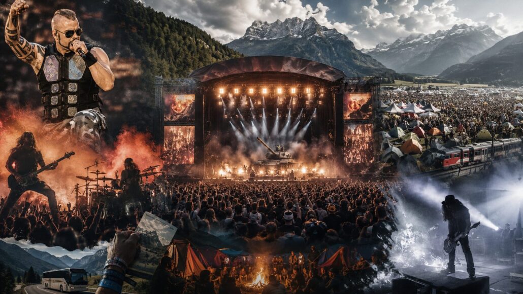 Greenfield Festival 2026 vom 11. bis 13. Juni in Interlaken: Sabaton, Volbeat und Bad Omens als Headliner, 37 Bands, Anreise ab Basel in 1:41 Std. Alle Infos zu Tickets, Shuttle und Camping.