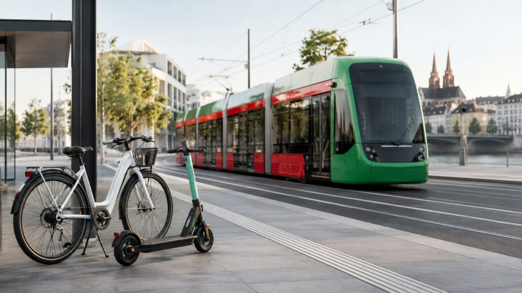 Basel-Stadt startet das Projekt U-Two mit 1 Million Franken. Getestet wird die Integration von Leihvelos, E-Trottinetts und ÖV über neue Tarifmodelle und die App BaselGo bis 2028.