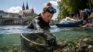 Alena Marx reinigte mit Rheingeworfen den Rhein in Basel. Die Kajak-Weltmeisterin fand Schmuck, Scherben und ein Messer &ndash; und warnt vor Abfall im Wasser.
