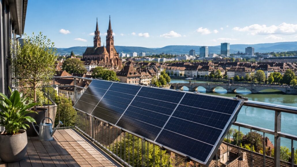 Solaranlage und Balkonkraftwerk in Basel 2026: Welche Anmeldung, Bewilligung und Elektroarbeiten nötig sind, welche Regeln für Mieter gelten und welche Folgen eine illegale Montage haben kann.
