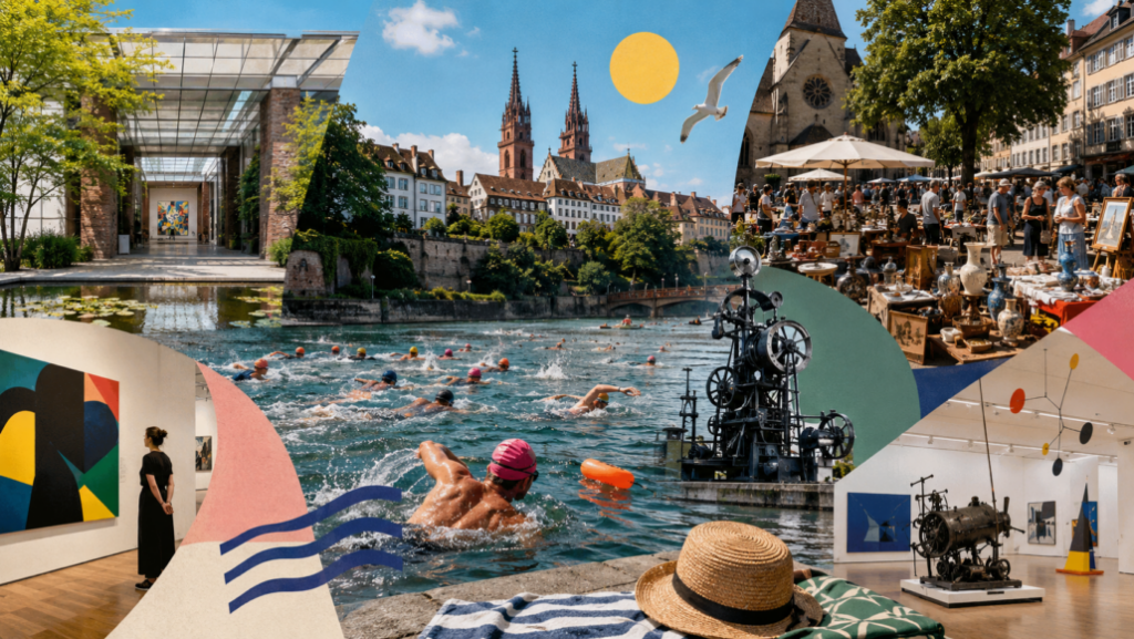 Basel am Wochenende 5./6. September 2026: Fondation Beyeler, Kunstmuseum, Museum Tinguely, Rheinschwimmen, Flohmarkt Petersplatz und die längste Badesaison der Schweiz – mit Adressen und Preisen.